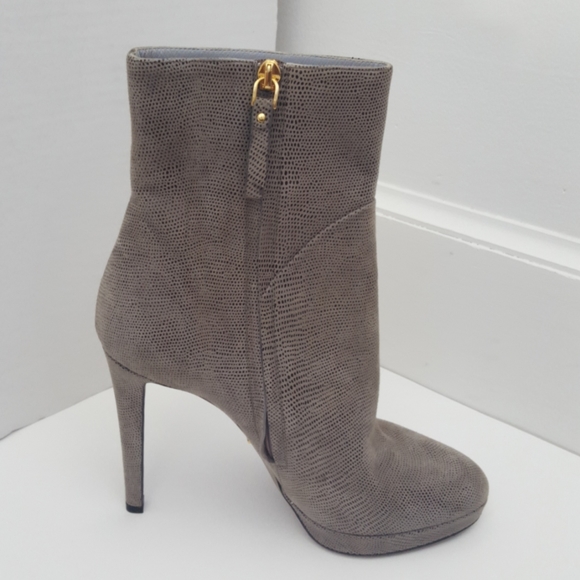 Sergio Rossi size 39 boots leather snake effect ankle heeled stiletto - Picture 6 of 12